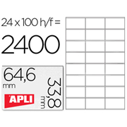 APLI ETIQUETA IMPRESORA 64,6x33,8mm 24x100-PACK 01263